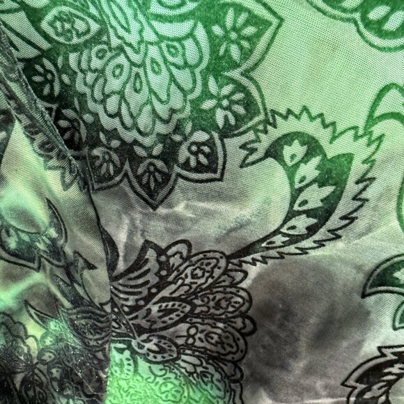 Vtg Y2k Whimsigoth Top Women’s Sz XL Dark Fairy Forest Goblin Velvet Detail - Picture 6 of 11